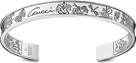 Gucci Silver Flora Bangle 